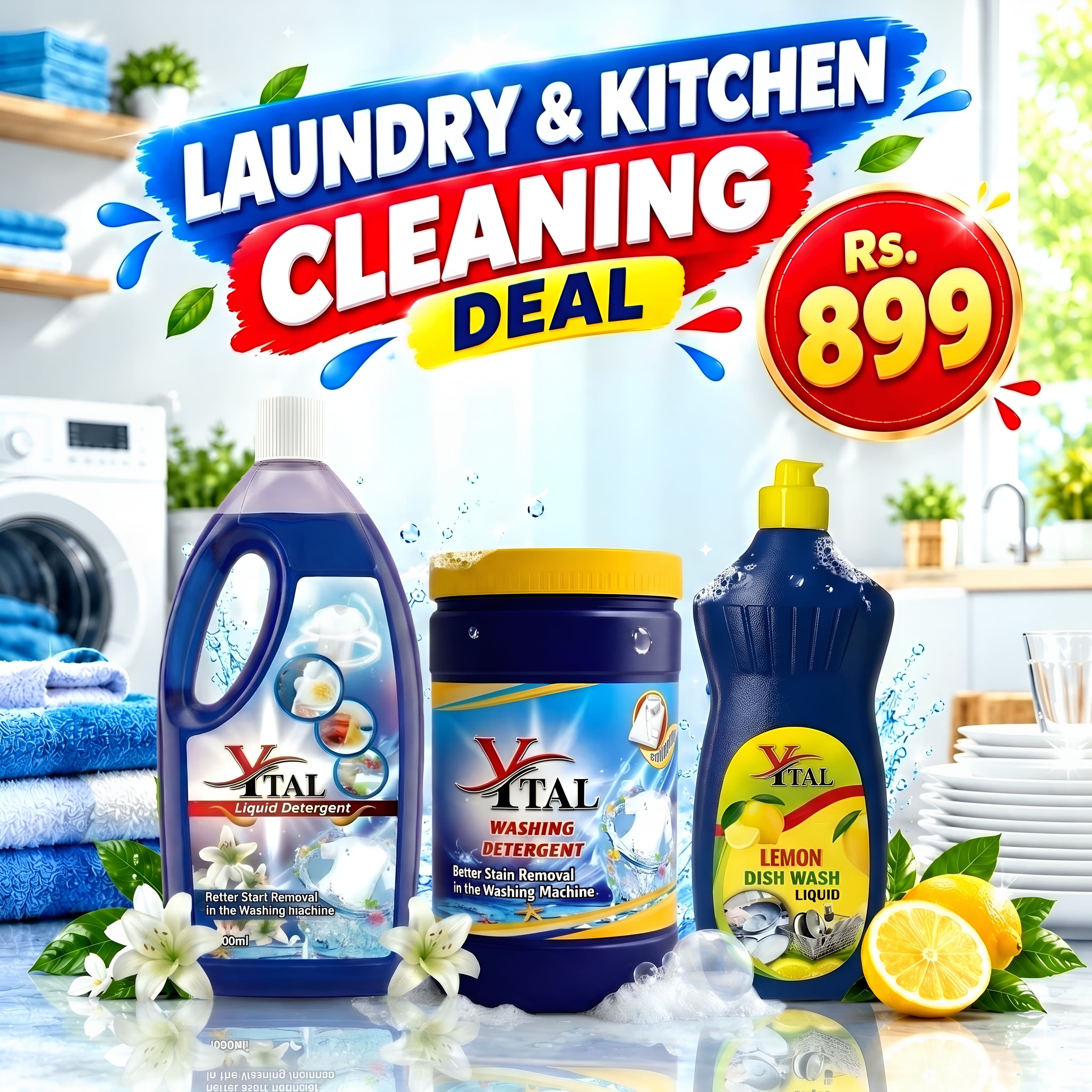 Laundry & Kitchen Cleaning Deal 🧺🍋